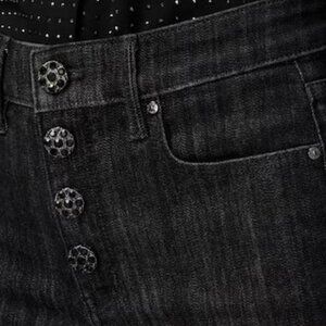 WHITE HOUSE BLACK MARKET HIGH RISE NOVELTY EMBELLISHED BUTTONS SLIM ANKLE  JEANS
